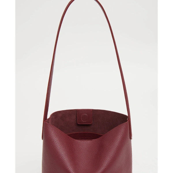 Mansur Gavriel Small Everyday Cabas in Claret, view 4 | Totes & Top-Handle Bags