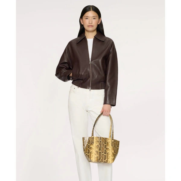 Mansur Gavriel Small Everyday Soft Tote in Golden Roccia, view 6 | Totes & Top-Handle Bags