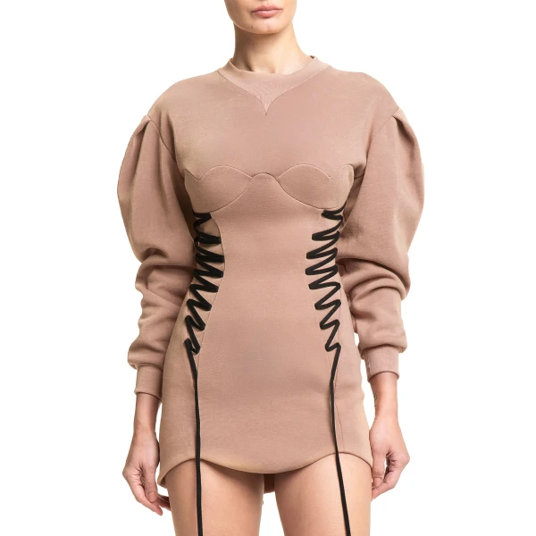 Maria Lucia Hohan Aino Mini Dress in Miele | Mini Dresses | Coveti