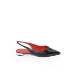 Maria Lucia Hohan Aisha Slingback Flats in Black Embellished | Flats | Coveti