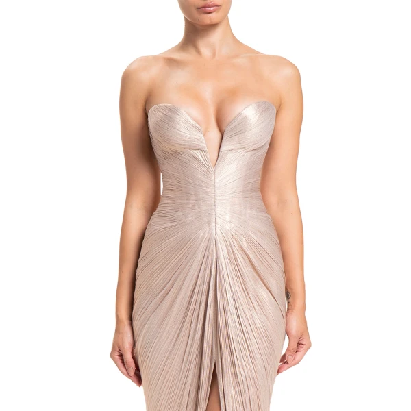 Maria Lucia Hohan Alessandra Gown in Cameo Rose | Evening Gowns | Coveti