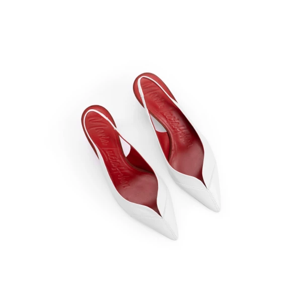 Maria Lucia Hohan Ambra Slingback Pumps in White | Heels | Coveti