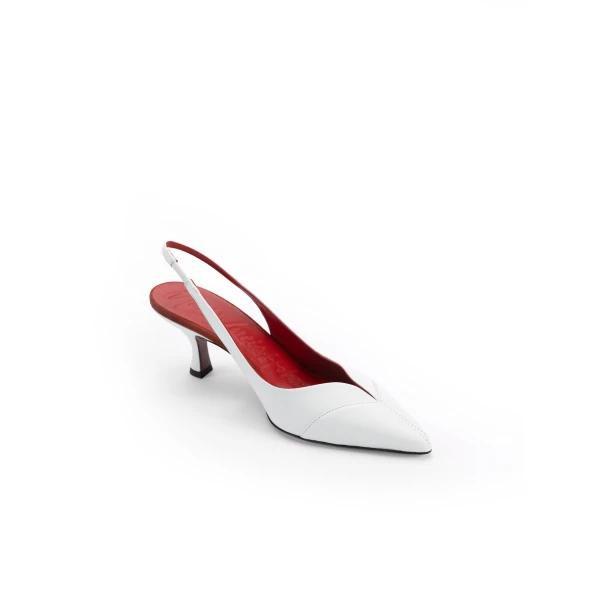 Maria Lucia Hohan Ambra Slingback Pumps in White | Heels | Coveti