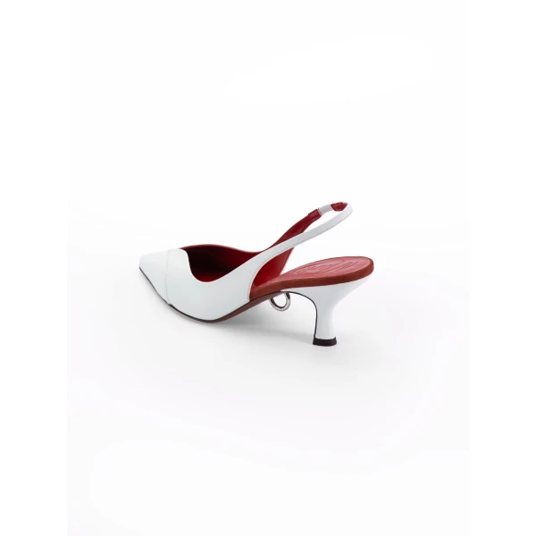 Maria Lucia Hohan Ambra Slingback Pumps in White | Heels | Coveti