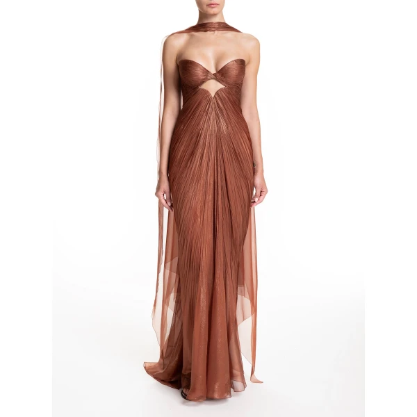 Maria Lucia Hohan Ari Shawl in Chocolate | Scarves | Coveti