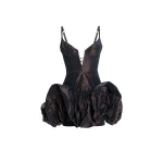 Maria Lucia Hohan Ayna Mini Dress in Bitter Chocolate | Mini Dresses | Coveti
