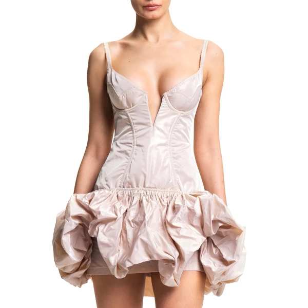 Maria Lucia Hohan Ayna Mini Dress in Nude | Mini Dresses | Coveti