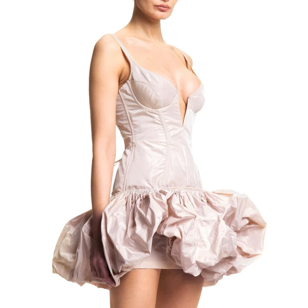 Maria Lucia Hohan Ayna Mini Dress in Nude | Mini Dresses | Coveti