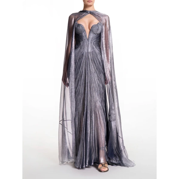 Maria Lucia Hohan Celestina Cape in Nightfall | Scarves | Coveti