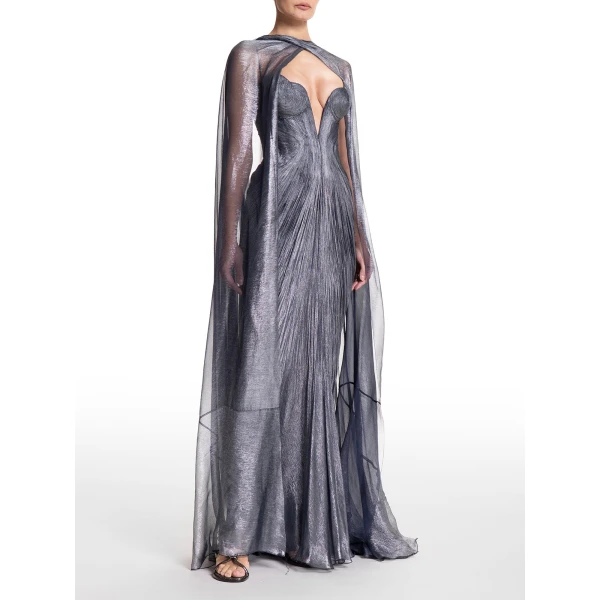Maria Lucia Hohan Celestina Cape in Nightfall | Scarves | Coveti