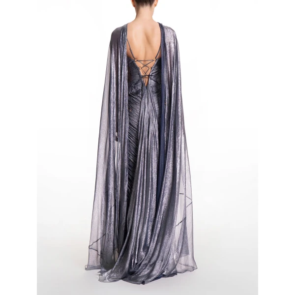 Maria Lucia Hohan Celestina Cape in Nightfall | Scarves | Coveti