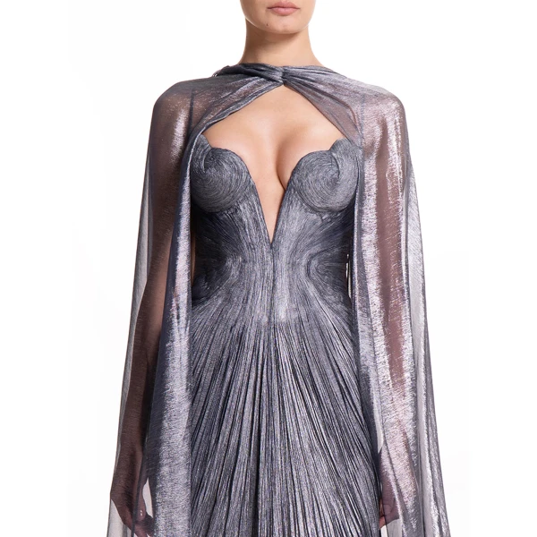 Maria Lucia Hohan Celestina Cape in Nightfall | Scarves | Coveti