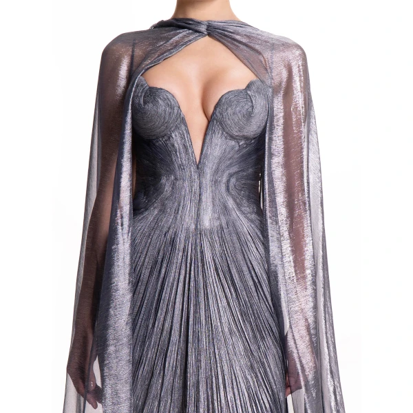 Maria Lucia Hohan Celestina Cape in Nightfall | Scarves | Coveti