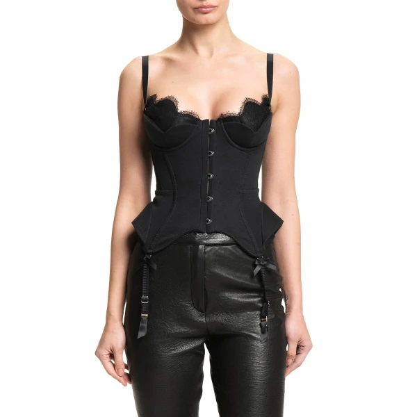 Maria Lucia Hohan Chantal Corset in Black | Sleeveless | Coveti
