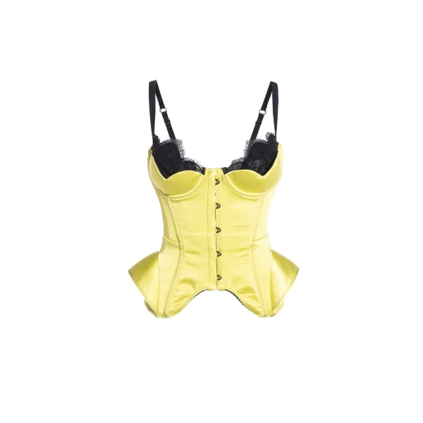 Maria Lucia Hohan Chantal Corset in Lime | Sleeveless | Coveti
