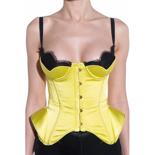 Maria Lucia Hohan Chantal Corset in Lime | Sleeveless | Coveti