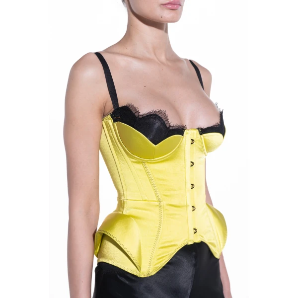 Maria Lucia Hohan Chantal Corset in Lime | Sleeveless | Coveti