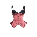 Maria Lucia Hohan Chantal Corset in Lipstick | Sleeveless | Coveti