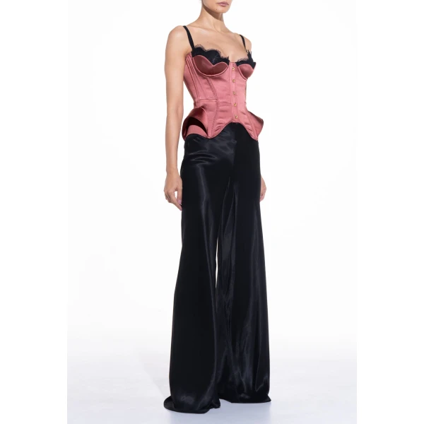 Maria Lucia Hohan Chantal Corset in Lipstick | Sleeveless | Coveti