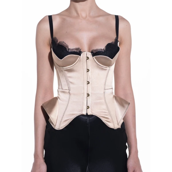 Maria Lucia Hohan Chantal Corset in Macchiato | Sleeveless | Coveti