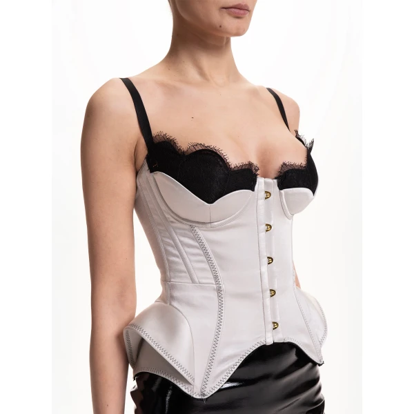 Maria Lucia Hohan Chantal Corset in Moonbeam | Sleeveless | Coveti