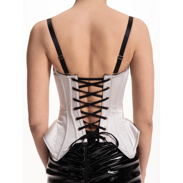 Maria Lucia Hohan Chantal Corset in Moonbeam | Sleeveless | Coveti