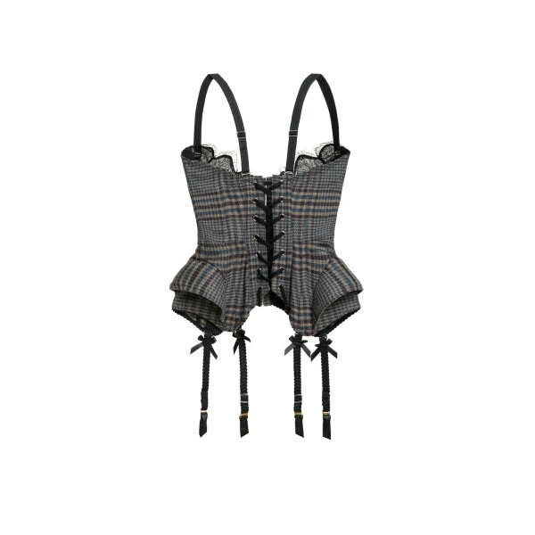 Maria Lucia Hohan Chantal Corset in Tweed | Sleeveless | Coveti