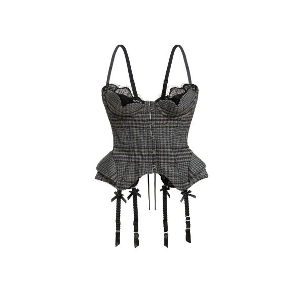 Maria Lucia Hohan Chantal Corset in Tweed | Sleeveless | Coveti