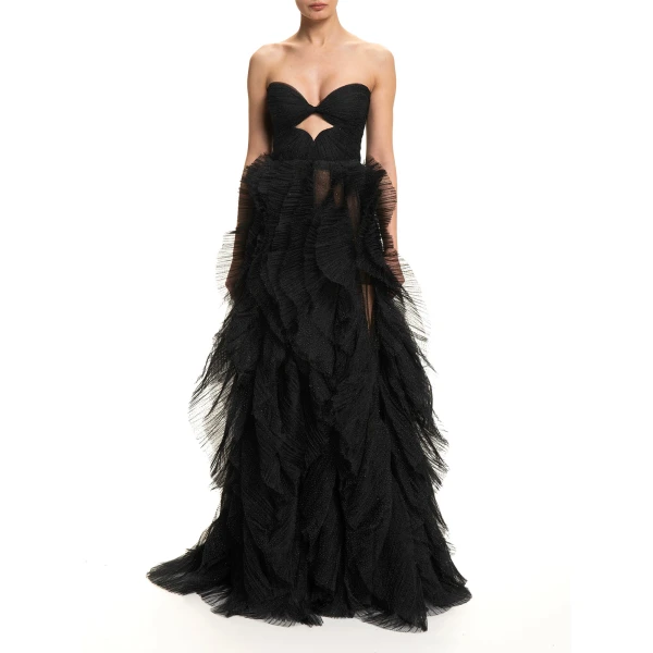 Maria Lucia Hohan Coleen Gown in Black | Evening Gowns | Coveti
