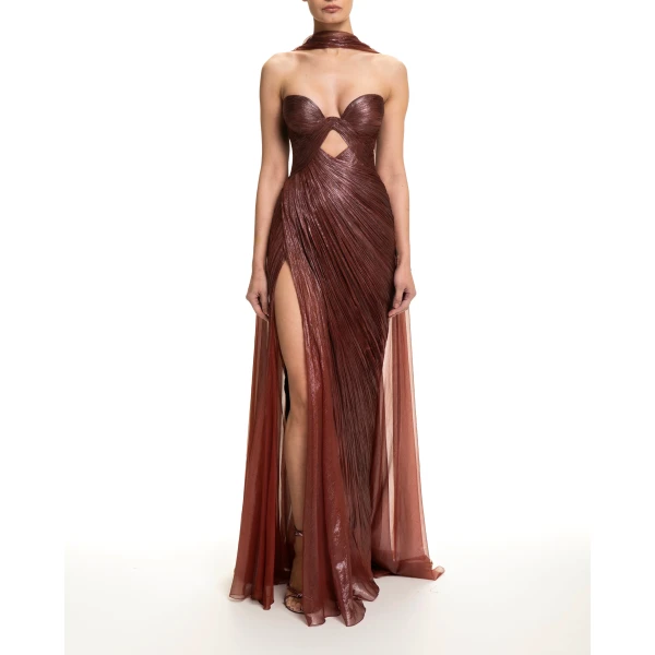 Maria Lucia Hohan Cris Shawl in Truffle | Scarves | Coveti