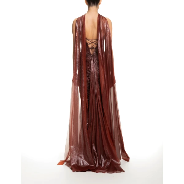 Maria Lucia Hohan Cris Shawl in Truffle | Scarves | Coveti