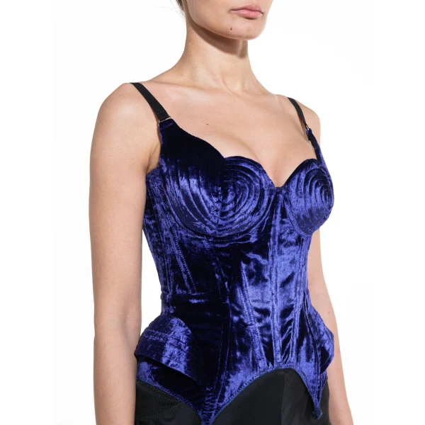 Maria Lucia Hohan Denver Corset in Blue | Sleeveless | Coveti