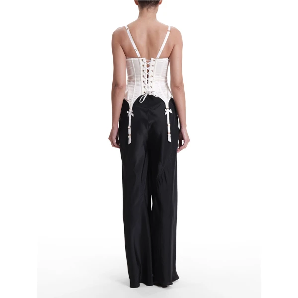 Maria Lucia Hohan Elea Corset in White | Sleeveless | Coveti