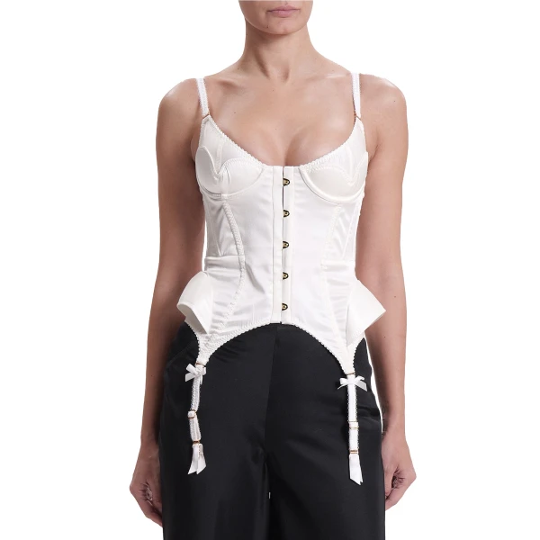Maria Lucia Hohan Elea Corset in White | Sleeveless | Coveti