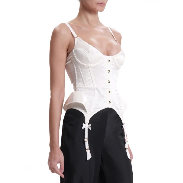 Maria Lucia Hohan Elea Corset in White | Sleeveless | Coveti