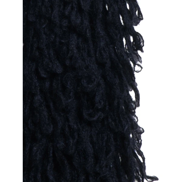 Maria Lucia Hohan Enya Fringe Scarf in Black | Scarves | Coveti