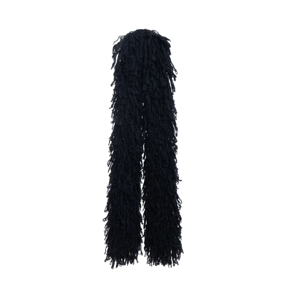 Enya Fringe Scarf in Black