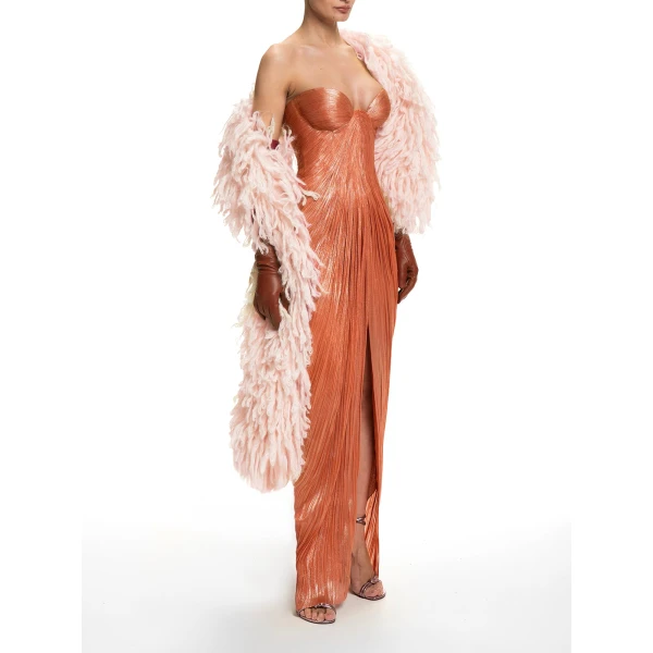 Maria Lucia Hohan Enya Fringe Scarf in Pink | Scarves | Coveti