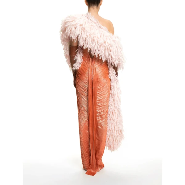 Maria Lucia Hohan Enya Fringe Scarf in Pink | Scarves | Coveti