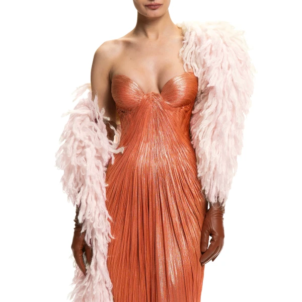 Maria Lucia Hohan Enya Fringe Scarf in Pink | Scarves | Coveti