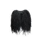 Maria Lucia Hohan Fussili Cape in Black | Scarves | Coveti