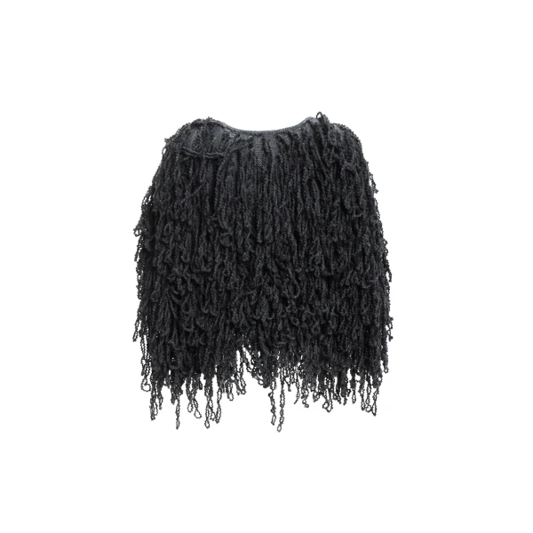 Maria Lucia Hohan Fussili Cape in Black | Scarves | Coveti