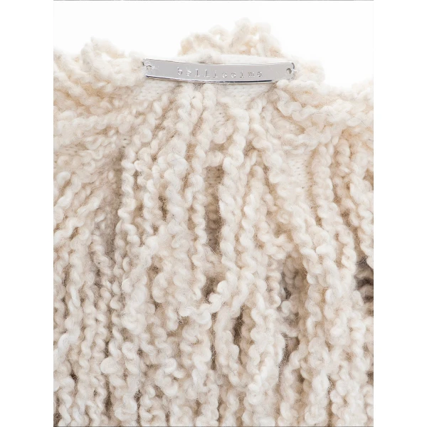 Maria Lucia Hohan Fussili Cape in Ivory | Scarves | Coveti