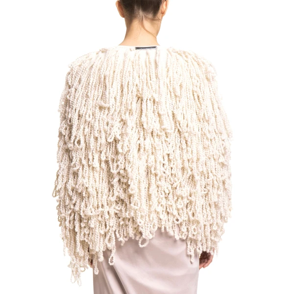 Maria Lucia Hohan Fussili Cape in Ivory | Scarves | Coveti