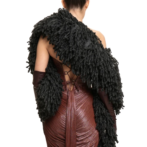 Maria Lucia Hohan Fussili Scarf in Black | Scarves | Coveti