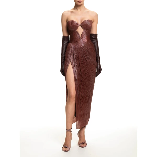 Maria Lucia Hohan Huda Gown in Truffle | Evening Gowns | Coveti