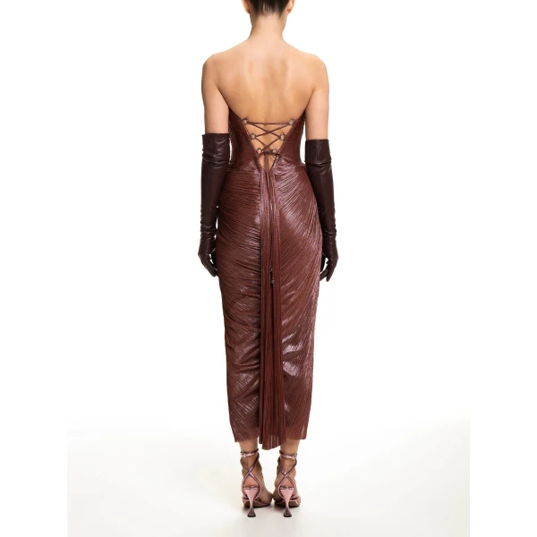 Maria Lucia Hohan Huda Gown in Truffle | Evening Gowns | Coveti