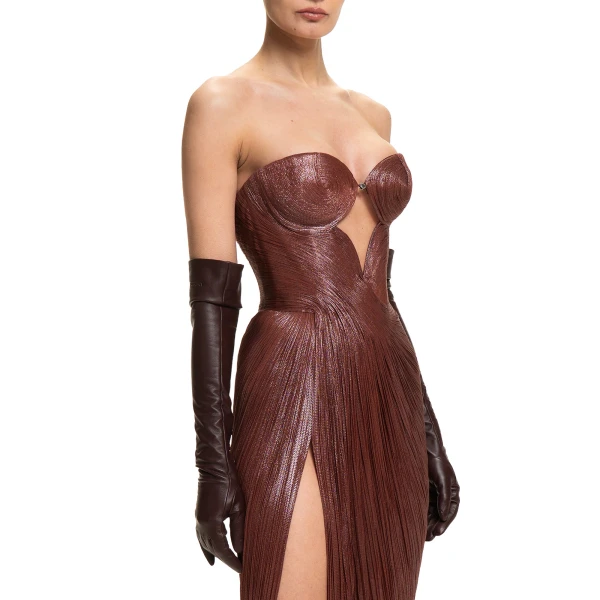 Maria Lucia Hohan Huda Gown in Truffle | Evening Gowns | Coveti