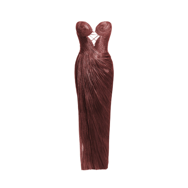 Maria Lucia Hohan Huda Gown in Truffle | Evening Gowns | Coveti