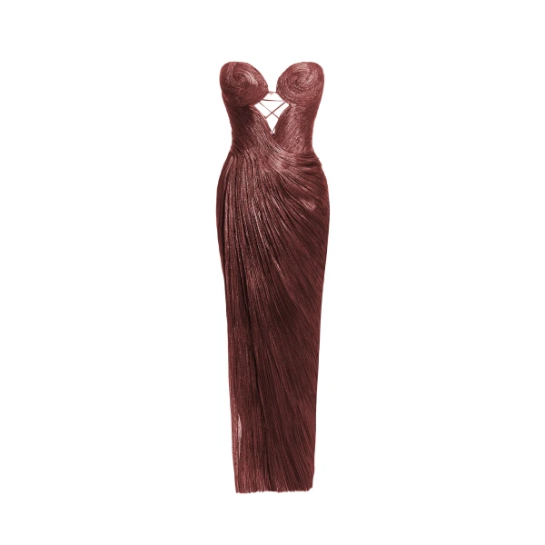 Maria Lucia Hohan Huda Gown in Truffle | Evening Gowns | Coveti